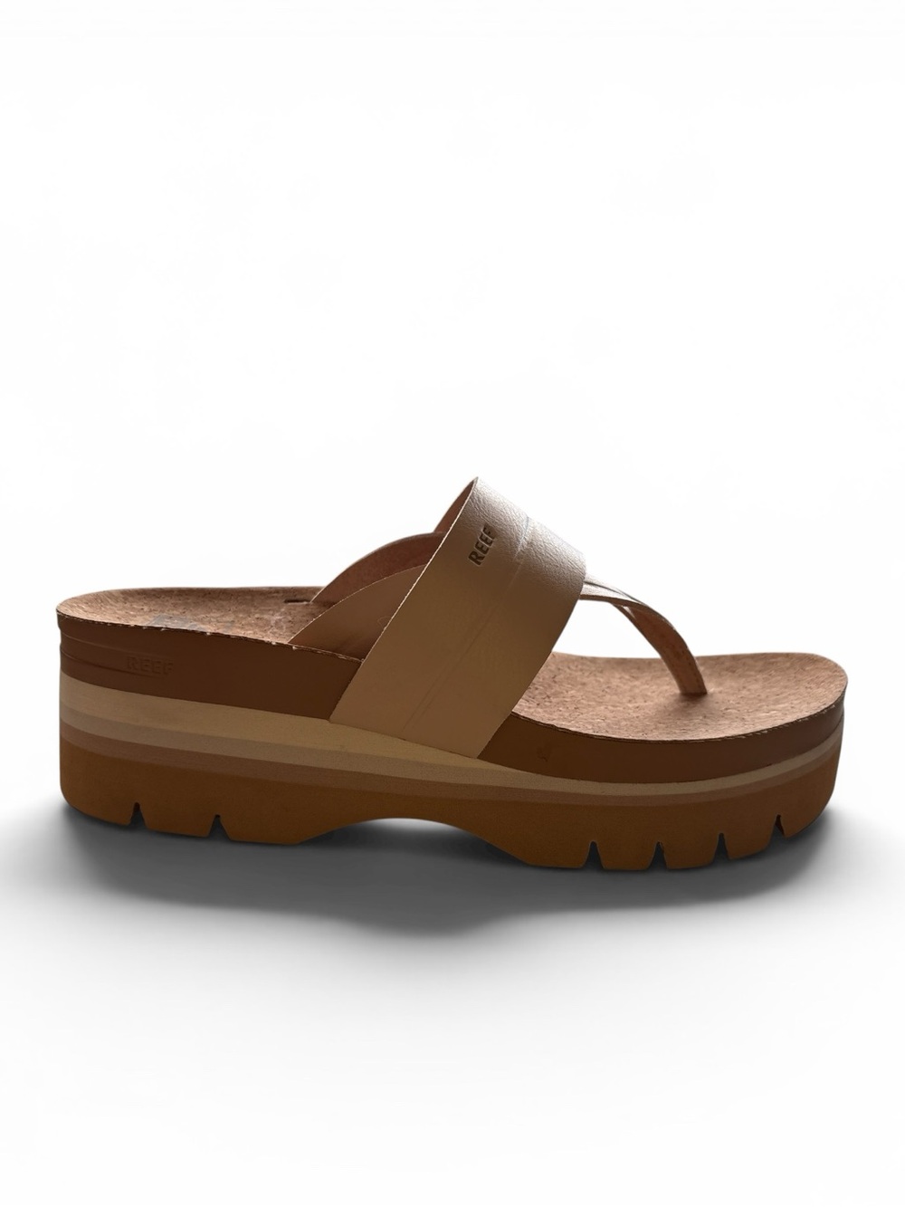 NWOT Reef Cushion Vista Higher Savannah Platform Sandals Size 8.5 - Picture 4 of 8